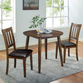 Blackwood 3 Pc. Round Table Set Model Cm3771Rt-3Pk-Chair By Furniture Of America